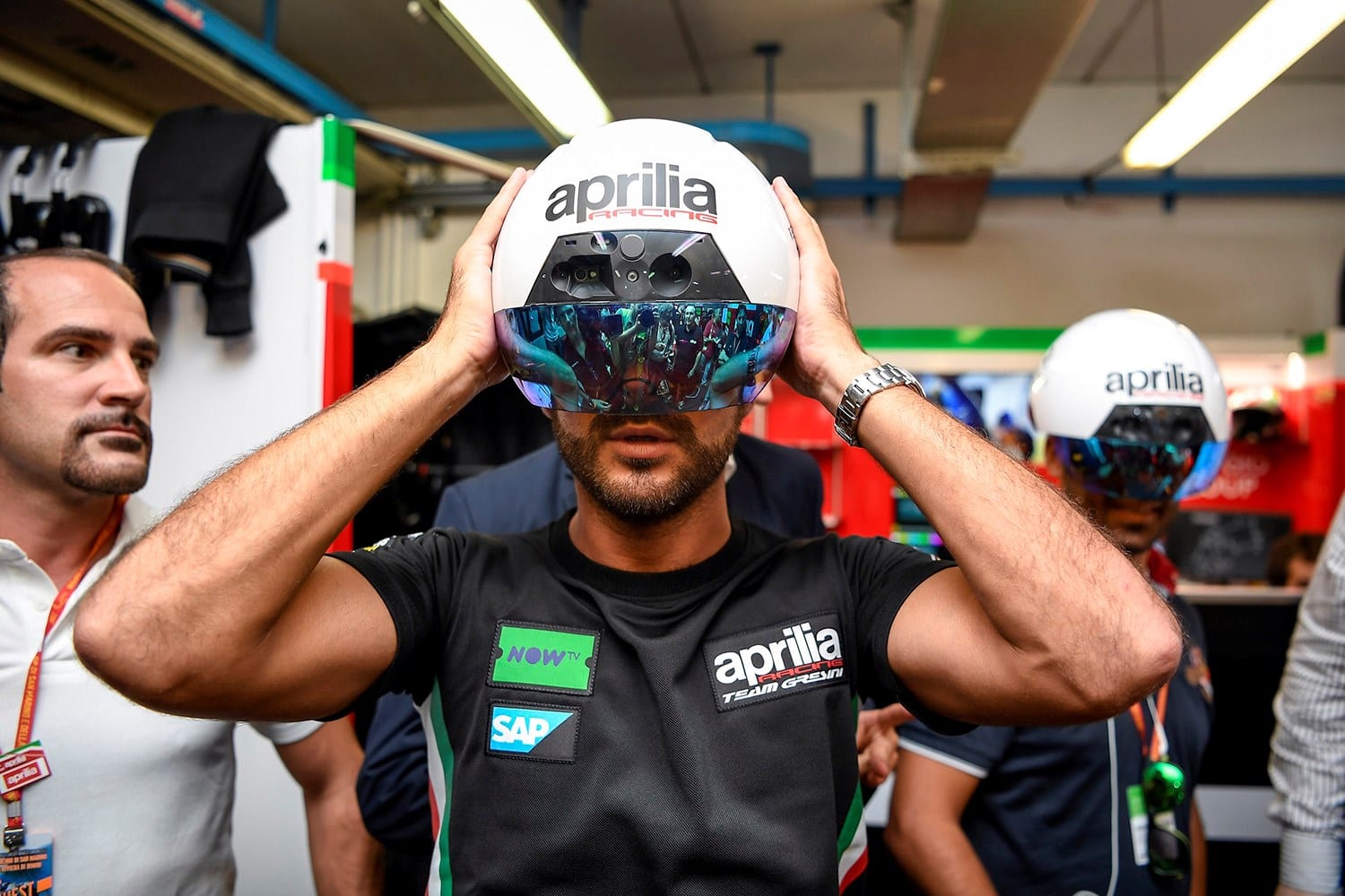 Aprilia Racing Virtual Reality Mechanic Smart Helmet